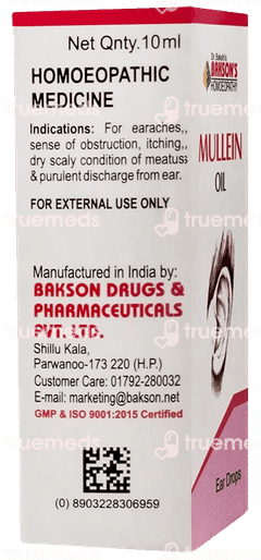 Baksons Mullein Oil Ear Drops  10ml