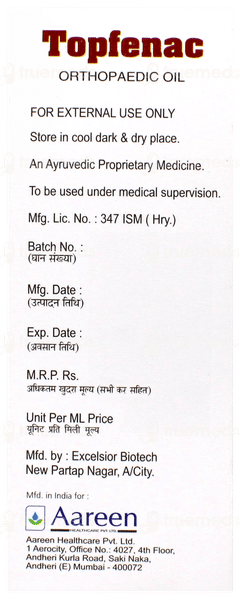 Topfenac Orthopaedic Oil 50ml