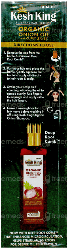 Emami Kesh King Organic Onion With Curry Leaves Hair Oil 100Ml