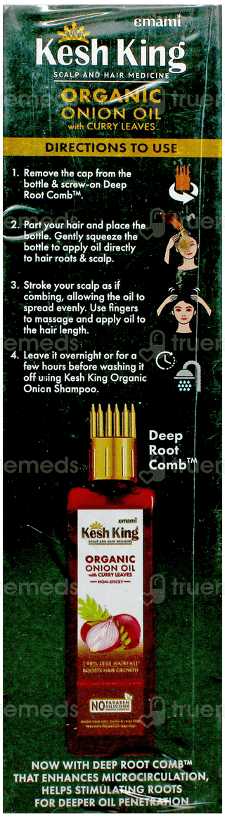 Emami Kesh King Organic Onion With Curry Leaves Hair Oil 100Ml