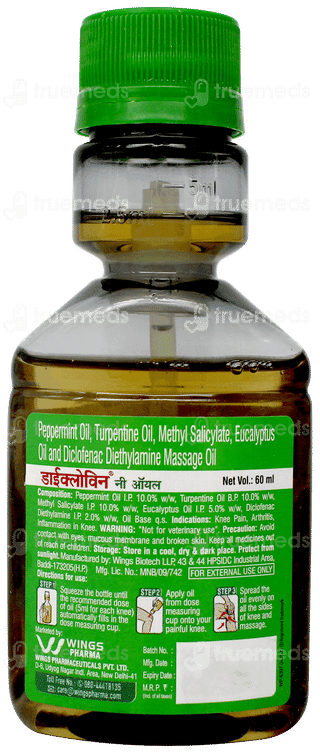 Diclowin Knee Oil 60ml