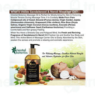 Oriental Botanics Sandalwood And Neroli Massage Oil 200 ML