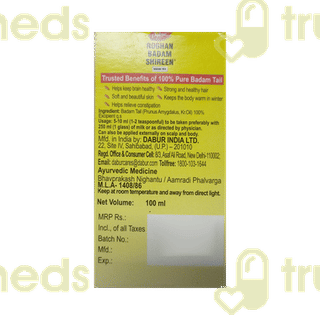 Dabur Roghan Badam Shireen Tail 100ml With Dabur Honey 100gm Free