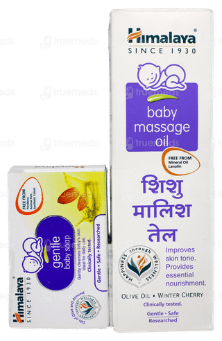 Himalaya Baby Massage Oil 100ml With Gentle Baby Soap 50gm Free