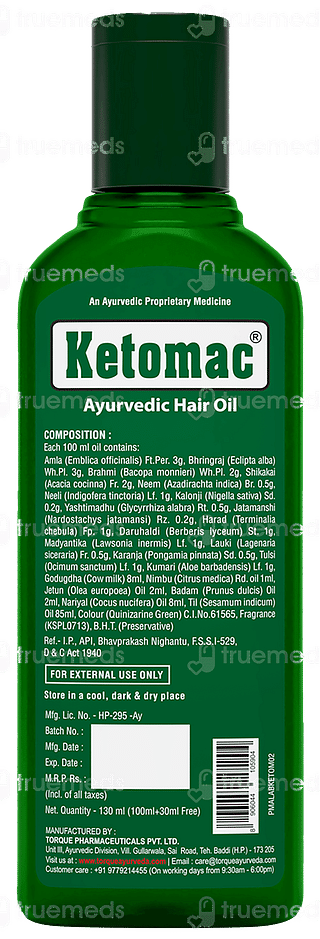 Ketomac Ayurvedic Hair Oil 130ml