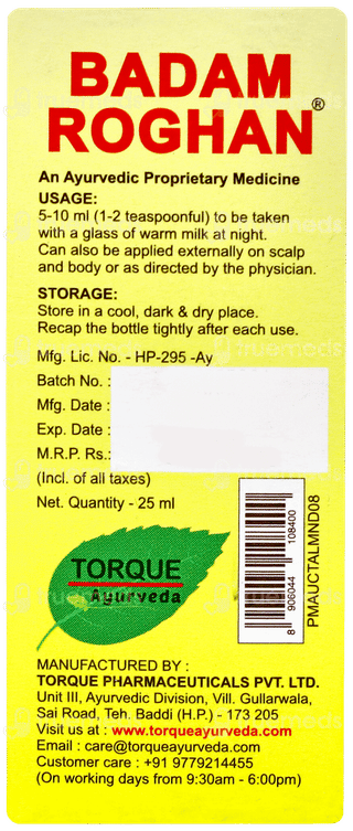 Torque Badam Roghan Oil 25ml