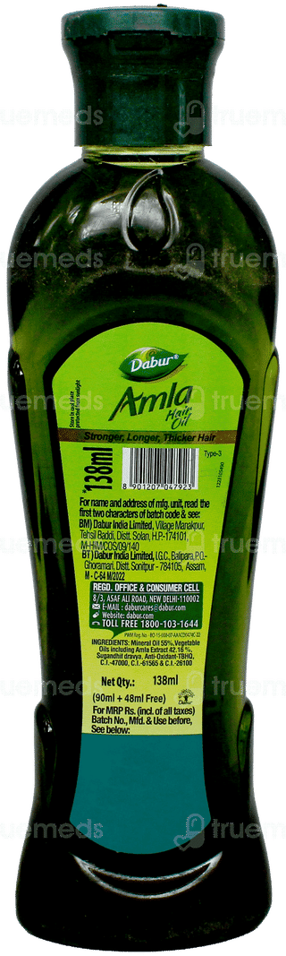 Dabur Amla Hair Oil 90ml With 48ml Free