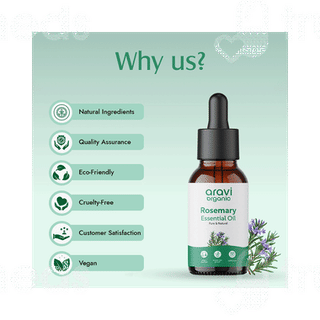 Aravi Organic Rosemary Essential Oil 15ml