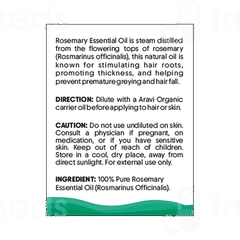 Aravi Organic Rosemary Essential Oil 15ml