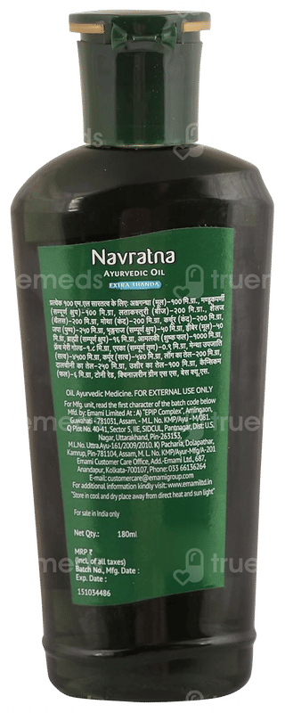 Navratna Ayurvedic Extra Thanda Oil 180Ml