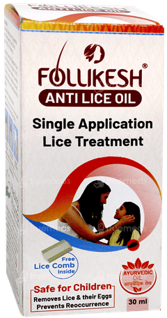 Follikesh Anti Lice Oil 30ml With Lice Comb Free Follikesh Anti Lice Oil 30ml With Lice Comb Free