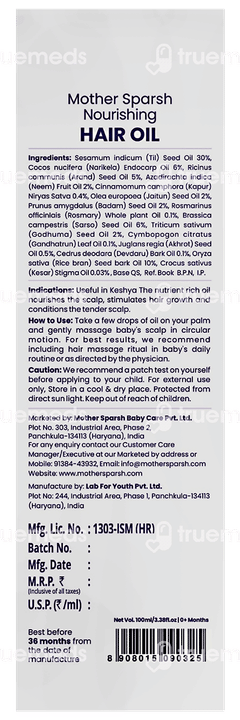 Mother Sparsh Nourishing Hair Oil 100ml