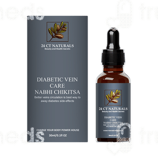24 Ct Naturals Diabetic Vein Care Nabhi Chikitsa 30ml