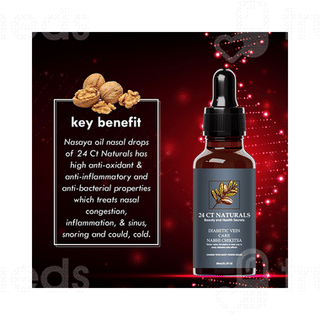 24 Ct Naturals Diabetic Vein Care Nabhi Chikitsa 30ml