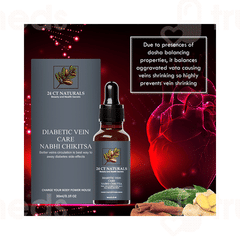 24 Ct Naturals Diabetic Vein Care Nabhi Chikitsa 30ml