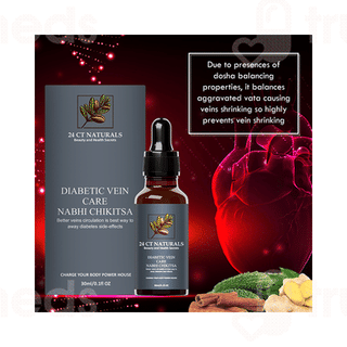 24 Ct Naturals Diabetic Vein Care Nabhi Chikitsa 30ml