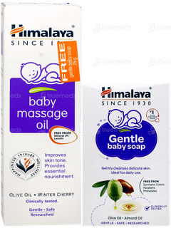 Himalaya Baby Massage Oil 200ml With Gentle Baby Soap 75gm Free