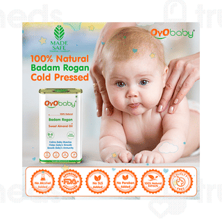 Oyo Baby Natural Badam Rogan Sweet Almond Oil For 0 To 5 Years 200ml