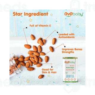 Oyo Baby Natural Badam Rogan Sweet Almond Oil For 0 To 5 Years 200ml
