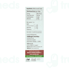Satvyk Wood Pressed White Sesame Oil 1ltr