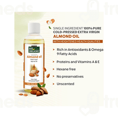 Indus Valley Bio Organic Cold Pressed Sweet Almond Oil 100ml
