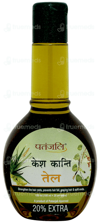 Patanjali Kesh Kanti Tel 100ml + 20ml Extra With 25gm Kesh Kanti Herbal Mehndi Free