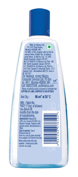 Parachute Advansed Jasmine Cocount Hair Oil 90Ml