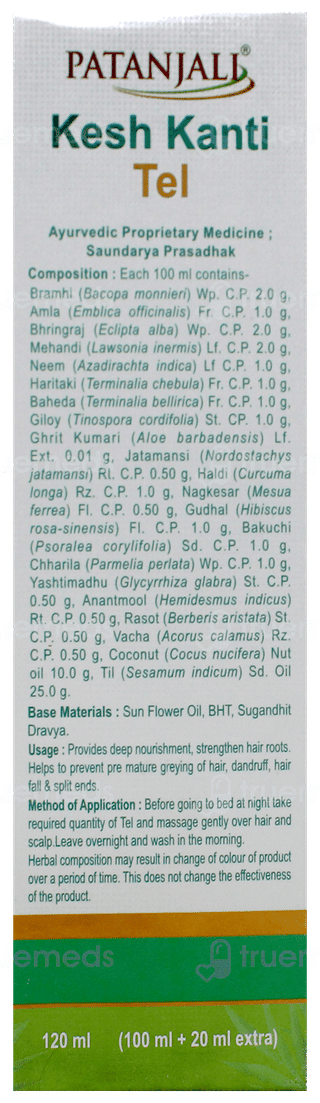 Patanjali Kesh Kanti Tel 100Ml + 20Ml Extra