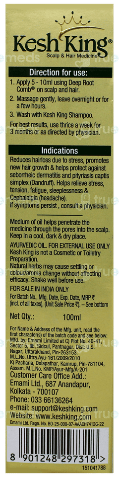 Kesh King Gold New & Improved Ayurvedic Oil 100Ml