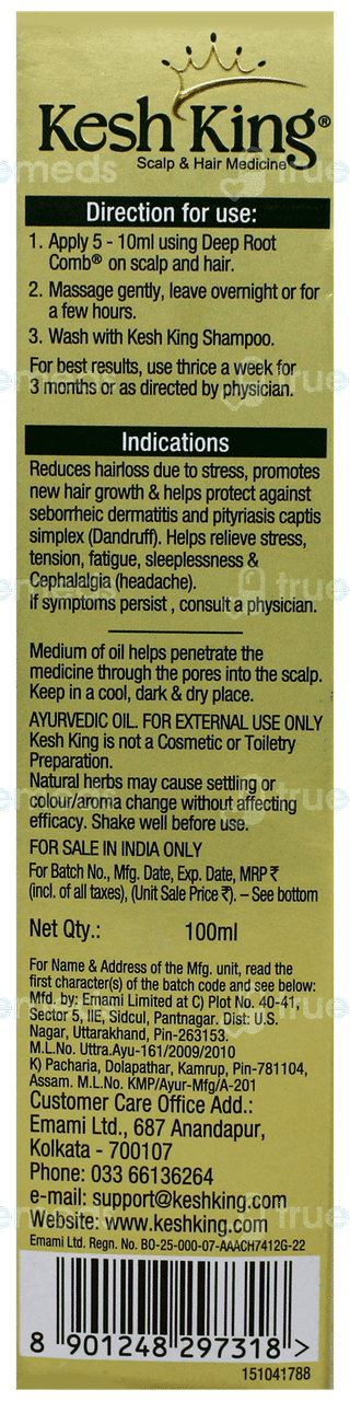 Kesh King Gold New & Improved Ayurvedic Oil 100Ml