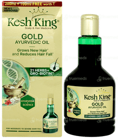 Kesh King Gold New & Improved Ayurvedic Oil 200ml +100 ML Free