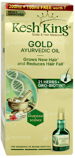 Kesh King Gold New & Improved Ayurvedic Oil 200ml +100 ML Free