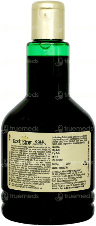 Kesh King Gold New & Improved Ayurvedic Oil 200ml +100 ML Free