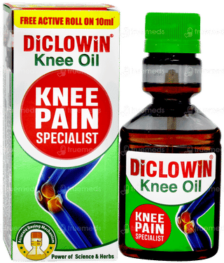 Diclowin Knee Oil 60ml With Free Diclowin Active Roll On 10ml