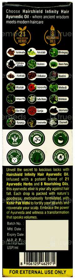 Hair Shield Infinity New Ayurvedic Hair Oil 100Ml