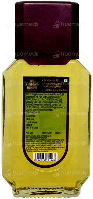 Bajaj Almond Drops Hair Oil 95Ml+9.5Ml Free