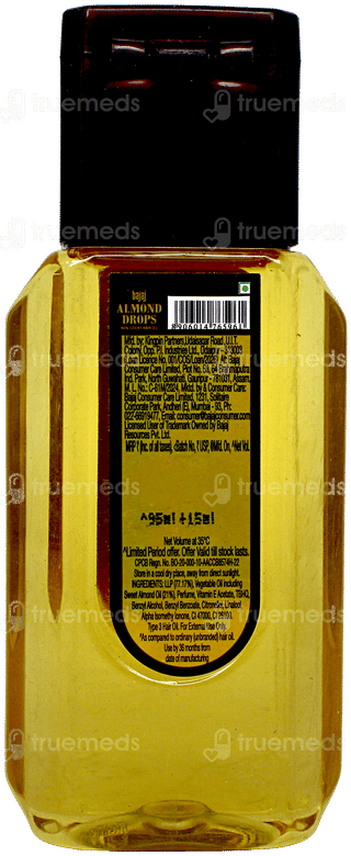 Bajaj Almond Drops Hair Oil 95ml+15ml Free
