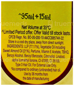 Bajaj Almond Drops Hair Oil 95Ml+15Ml Free
