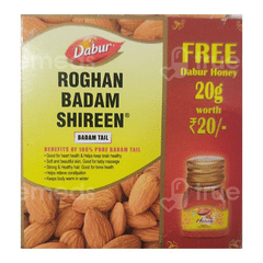 Dabur Roghan Badam Shireen Tail 25Ml With Honey 20Gm Free