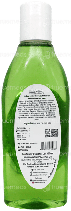 Indus Valley Bio Organic Growout Hair Oil 100Ml