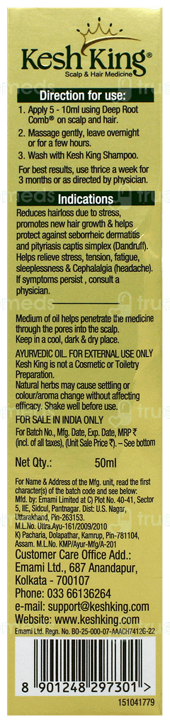 Kesh King Gold New & Improved Ayurvedic Oil 50Ml