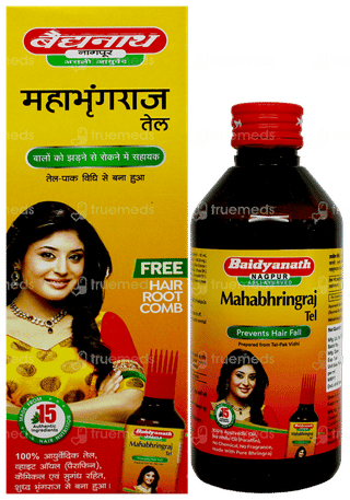 Baidyanath Mahabhringraj Tel 200Ml With Hair Root Comb Free