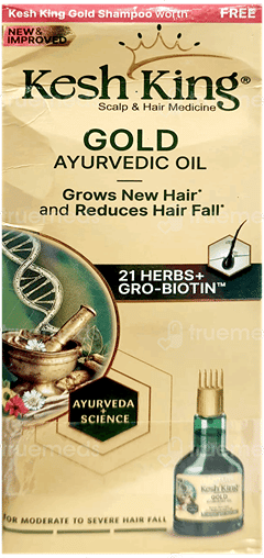 Kesh King Gold New & Improved Ayurvedic Oil 100Ml + Antihairfall Shampoo 40Ml Free