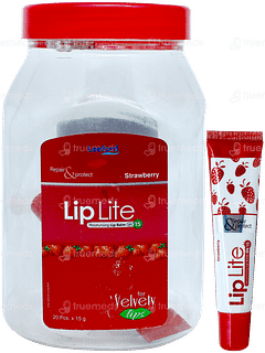 Lip Lite Spf 15 Strawberry Moisturising Lip Balm 15gm