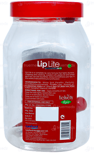 Lip Lite Spf 15 Strawberry Moisturising Lip Balm 15gm