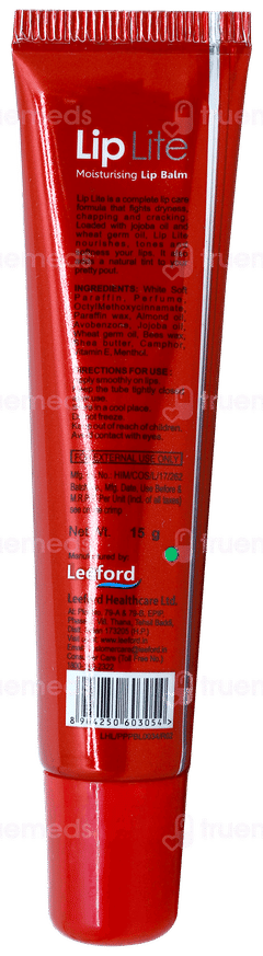 Lip Lite Spf 15 Strawberry Moisturising Lip Balm 15gm