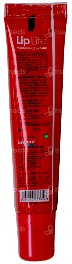 Lip Lite Spf 15 Strawberry Moisturising Lip Balm 15Gm
