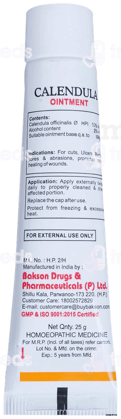 Baksons Calendula Ointment 25Gm
