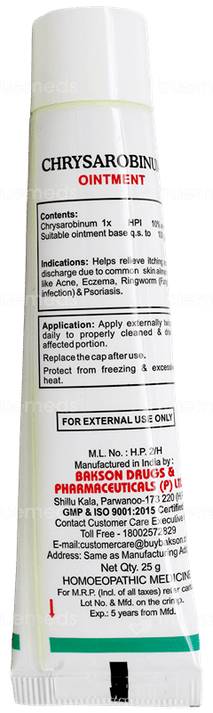 Baksons Chrysarobinum Ointment 25Gm