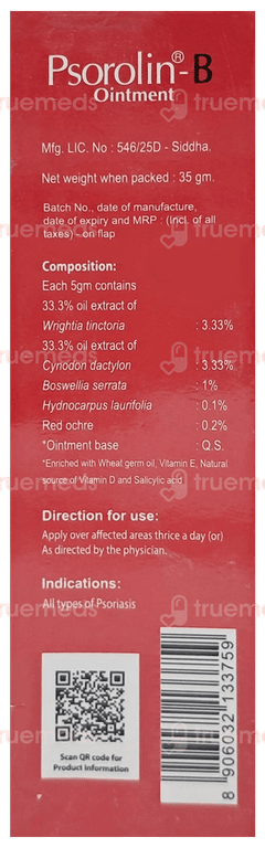Psorolin B Ointment 35Gm